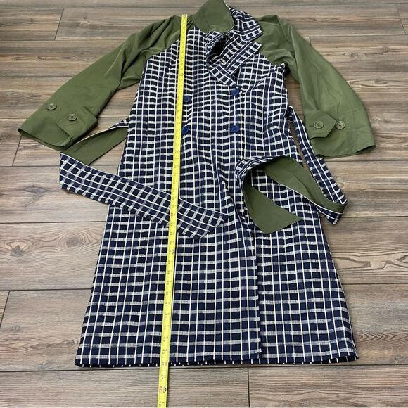 Tanya Taylor Lotta Contrast Combo Trench Coat - Picture 14 of 16